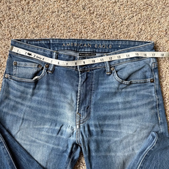American Eagle Jeans Mens 32x34 Blue Medium Wash Ne(x)t Level AirFlex Slim - Picture 7 of 13